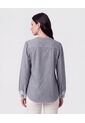 Blusa Con Bordado En Puños   Para Mujer Azul Patprimo de Patprimo