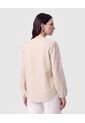 Blusa Con Bordado En Puños   Para Mujer Beige Patprimo de Patprimo