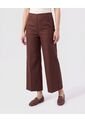 Pantalón Culotte Con Pretina Lisa   Para Mujer Café Patprimo de Patprimo