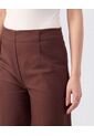 Pantalón Culotte Con Pretina Lisa   Para Mujer Café Patprimo de Patprimo