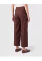 Pantalón Culotte Con Pretina Lisa   Para Mujer Café Patprimo de Patprimo