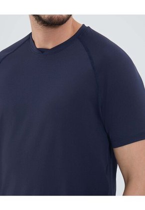 Camiseta Con Textura   Para Hombre Azul Patprimo