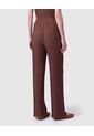 Pantalón Fluido Plisado   Para Mujer Café Patprimo de Patprimo