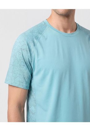 Camiseta Deportiva Con Detalle En Mangas   Para Hombre Verde Patprimo