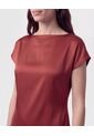 Vestido Unicolor Con Cinturón   Para Mujer Vino Patprimo de Patprimo
