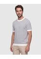 Camiseta Tejida Cuello Redondo   Para Hombre Blanco Patprimo de Patprimo