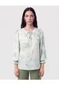 Blusa Con Cuello De Amarre   Para Mujer Verde Patprimo de Patprimo