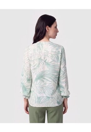 Blusa Con Cuello De Amarre Para Mujer Verde Patprimo