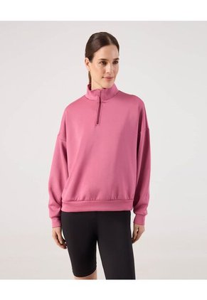 Buzo Unicolor Cuello Alto Para Mujer Rosado Patprimo