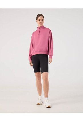 Buzo Unicolor Cuello Alto Para Mujer Rosado Patprimo