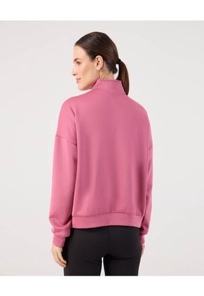Buzo Unicolor Cuello Alto Para Mujer Rosado Patprimo