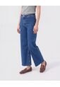 Jeans Corte Culotte De Tiro Alto   Para Mujer Azul Patprimo de Patprimo