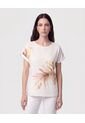 Blusa Manga Doblez Cuello Redondo   Para Mujer Blanco Patprimo de Patprimo
