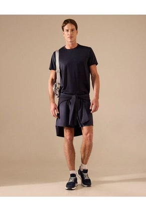 Camiseta Deportiva Unicolor Para Hombre Azul Patprimo