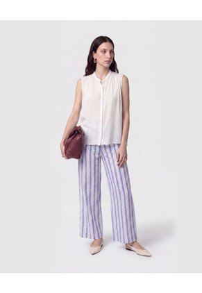 Pantalón De Bota Ancha   Para Mujer Azul Patprimo