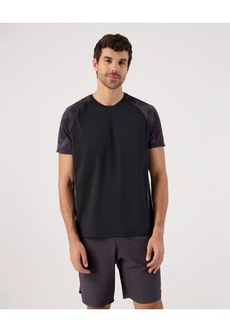 Camiseta Deportiva De Manga Ranglán  Para Hombre Negro Patprimo Patprimo