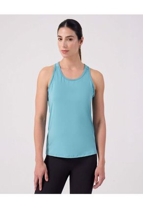 Camiseta Unicolor Deportiva Para Mujer Azul Patprimo