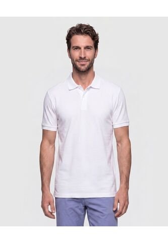 Polo Premium En Tejido Piqué   Para Hombre Blanco Patprimo Patprimo