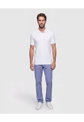 Polo Premium En Tejido Piqué   Para Hombre Blanco Patprimo
