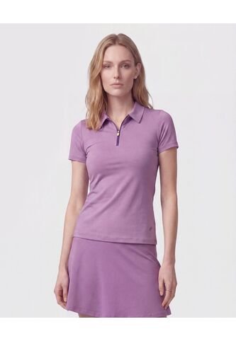 Polo Deportiva Con Cremallera   Para Mujer Morado Patprimo Patprimo