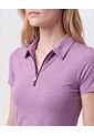 Polo Deportiva Con Cremallera   Para Mujer Morado Patprimo de Patprimo