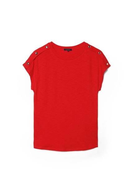 Camiseta Manga Corta Mujer Patprimo Rojo 30093253-3868