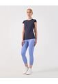 Leggins Capri Con Cortes   Para Mujer Azul Patprimo de Patprimo