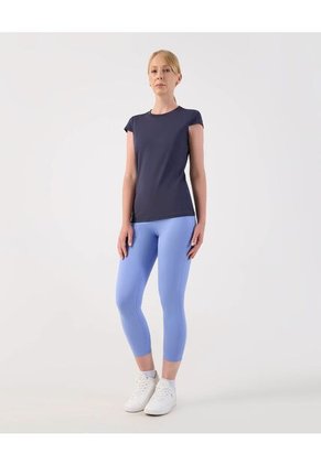 Leggins Capri Con Cortes   Para Mujer Azul Patprimo