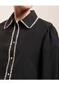 Camisa Unicolor Con Textura   Para Mujer Crudo Patprimo de Patprimo