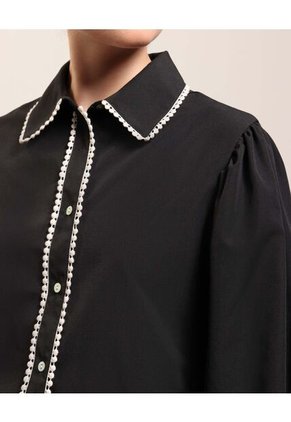 Camisa Unicolor Con Textura Para Mujer Crudo Patprimo