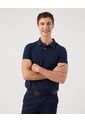 Polo Cuello Tejido Unicolor  Para Hombre Azul Patprimo de Patprimo