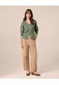 Saco Cárdigan Con Botones Joya   Para Mujer Verde Patprimo de Patprimo
