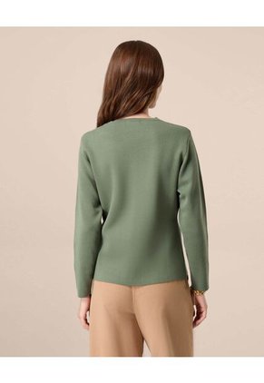 Saco Cárdigan Con Botones Joya Para Mujer Verde Patprimo