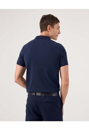 Polo Cuello Tejido Unicolor Para Hombre Azul Patprimo