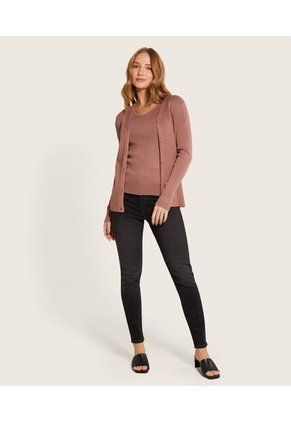 Saco Abierto Con Camisilla Interna Para Mujer Rosado Patprimo