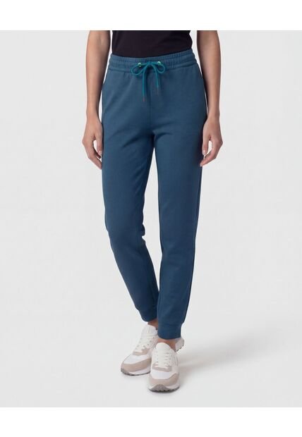 Jogger Unicolor Con Cordón   Para Mujer Azul Patprimo