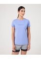 Camiseta Mc Unicolor Corta Con Screen  Para Mujer Azul Patprimo de Patprimo