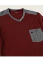 Pijama Para Hombre M/C P/C Color Vino Marca Patprimo #44040160 de Patprimo