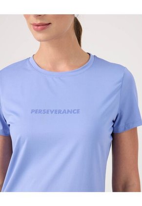 Camiseta Mc Unicolor Corta Con Screen Para Mujer Azul Patprimo