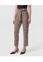 Pantalón Paper Bag Con Cinturón   Para Mujer Café Patprimo de Patprimo