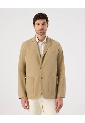 Blazer Con Bolsillos   Para Hombre Beige Patprimo Patprimo