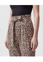 Pantalón Paper Bag Con Cinturón   Para Mujer Café Patprimo de Patprimo