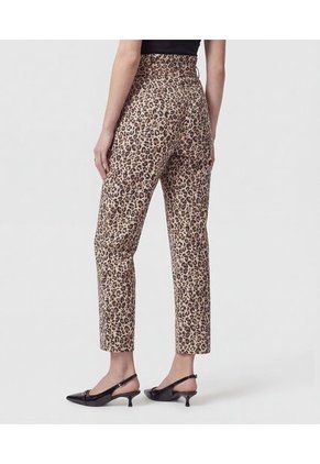 Pantalón Paper Bag Con Cinturón Para Mujer Café Patprimo