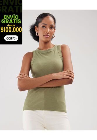 Camiseta Para Mujer Manga Sisa Color Verde  Marca Patprimo #30093569 Patprimo