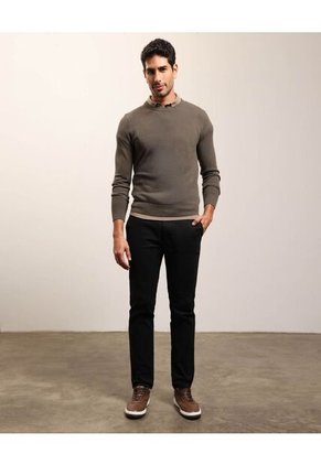 Suéter En Tejido De Punto Con Textura Para Hombre Verde Patprimo