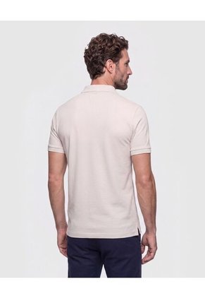 Polo Con Bordado   Para Hombre Beige Patprimo