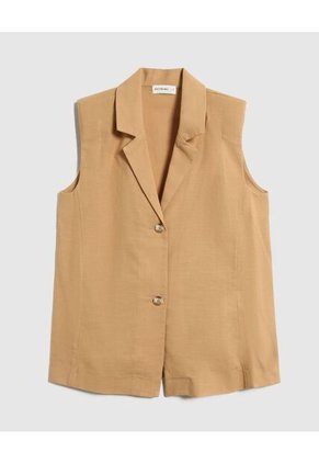 Chaleco Para Mujer Plano Color Café Marca Patprimo #30250045