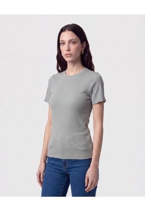 Camiseta Ajustada Texturizada Para Mujer Verde Patprimo
