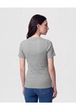 Camiseta Ajustada Texturizada Para Mujer Verde Patprimo