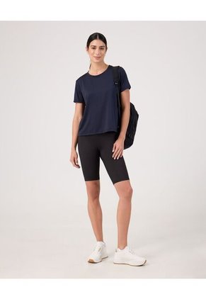 Camiseta Cola De Pato Texturizada  Para Mujer Azul Patprimo